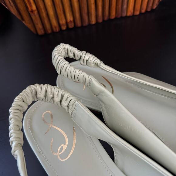 SAM EDELMAN Whitney Slingback Pointed Toe Flat Pistachio Green Sz 9 - Picture 6 of 7